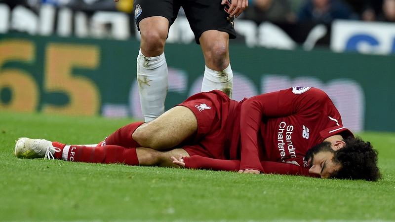 Mo Salah was injured during Liverpool's 3-2 Premier League defeat of Newcastle United at the weekend