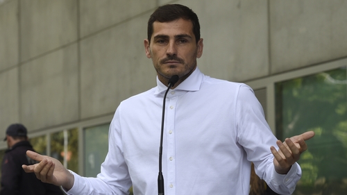 Iker Casillas was taken ill during a training session
