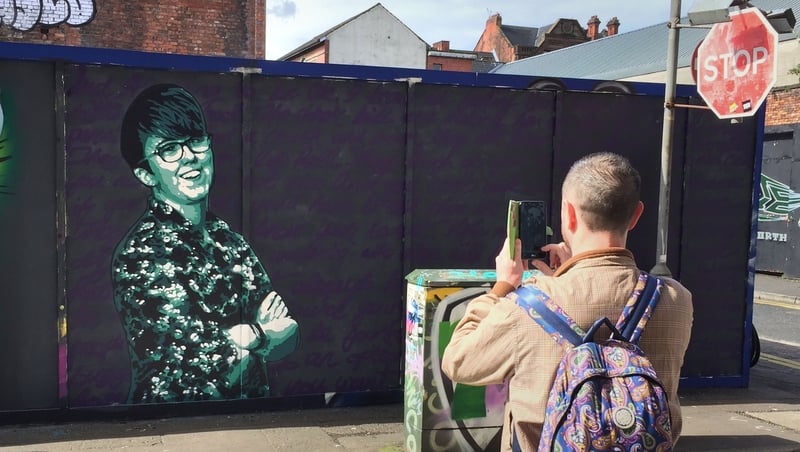 People have been stopping to take photos of the mural