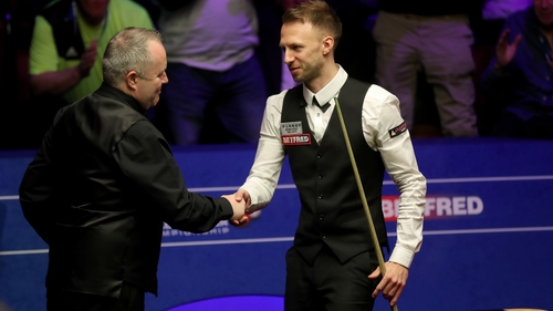 Judd Trump (R) and John Higgins