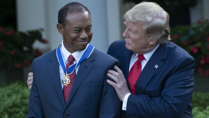 Tiger Woods and Donald Trump