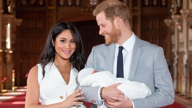 The new parents radiated pride. Photo: Getty