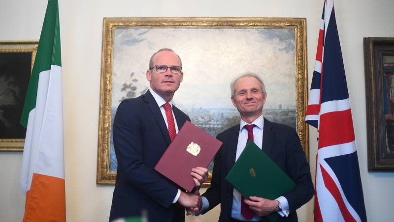 Simon Coveney and David Lidington signed the memorandum in London this afternoon