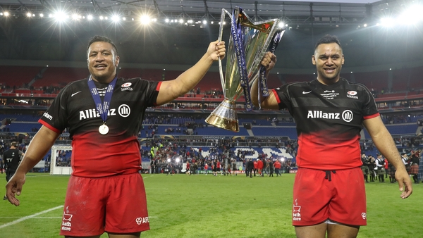 Brothers Mako Vunipola (L) and Billy Vunipola (R) lifted the Champions Cup with Saracens in 2016 and 2017