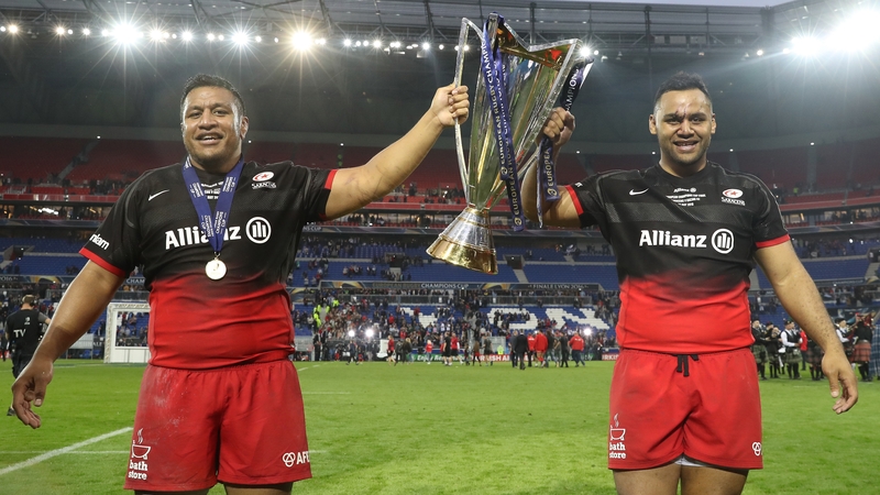 Brothers Mako Vunipola (L) and Billy Vunipola (R) lifted the Champions Cup with Saracens in 2016 and 2017