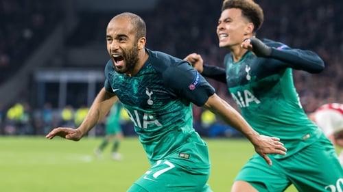 Lucas Moura (L) was the hero for Tottenham