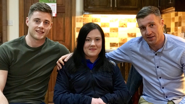 Finbar, Sarah and Cathal Cregg at the family home in Roscommon