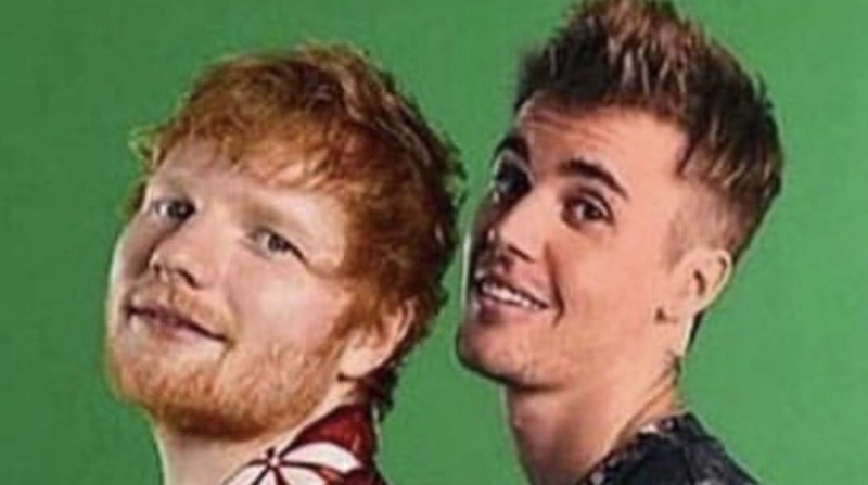 Ed Sheeran and Justin Bieber pic courtesy of Teddy Photos Instagram