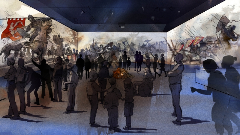 An artist's impression of the proposed new 4D 270-degree visitor experience at Bunratty Castle and Folk Park