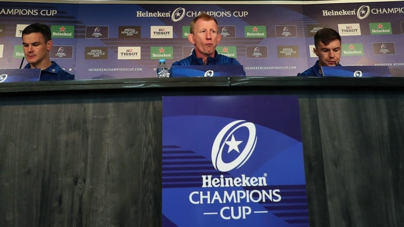 (L to R): Johnny Sexton, Leo Cullen and Luke McGrath