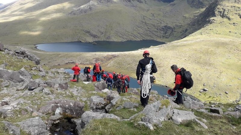 Members of Kerry Mountain Rescue Team were involved in today's operation to recover the body of the climber