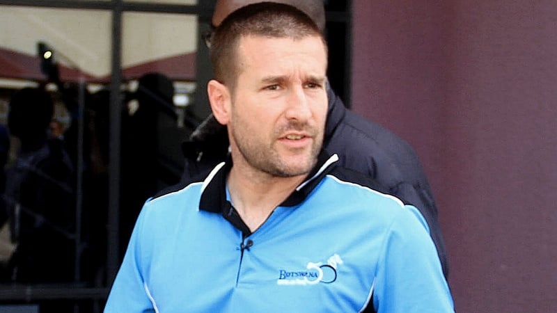 Steven Anderson pictured as he was being deported from Botswana in 2016