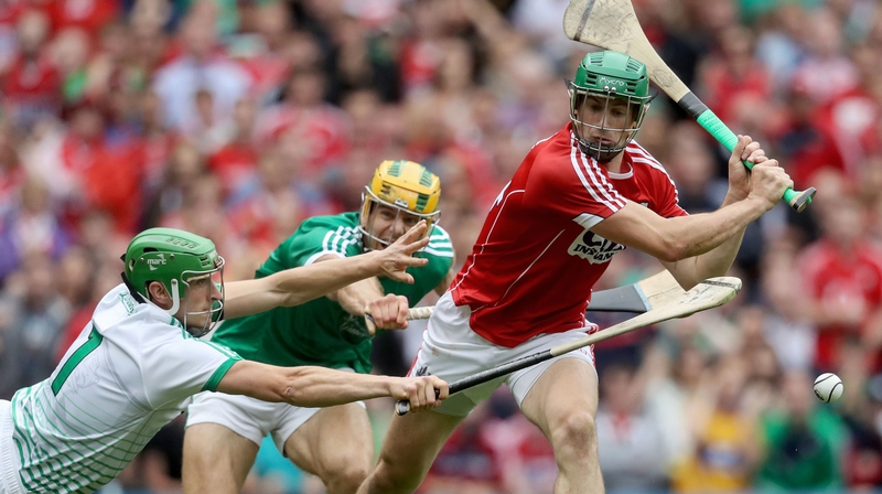 Limerick's Nickie Quaid blocks a shot from Seamus Harnedy of Cork in last year's All-Ireland semi-final