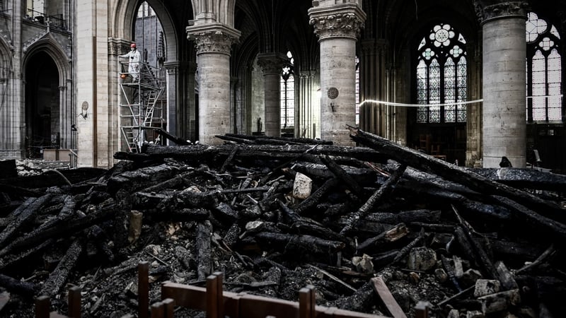 The tapestry had soaked up huge amounts of water, which swelled its weight to three tonnes from just one tonne