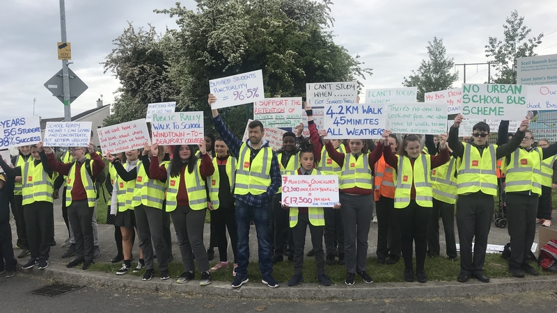 Parents and students protesting today