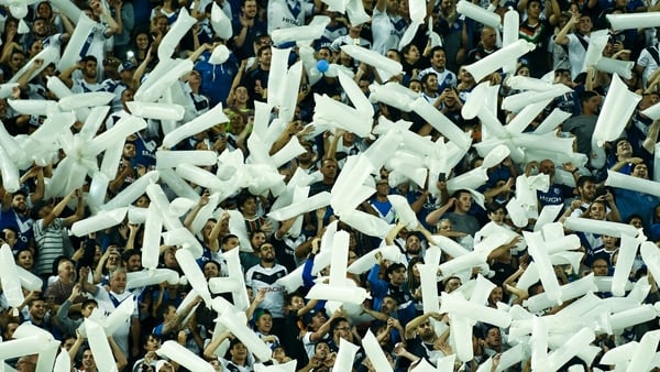 Fans of Velez Sarsfield at the Jose Amalfitani Stadium. The Buenos Aires' club is named after the Argentine lawyer and politician who wrote the Argentine Civil Code of 1869. Photo: Amilcar Orfali/Getty Images