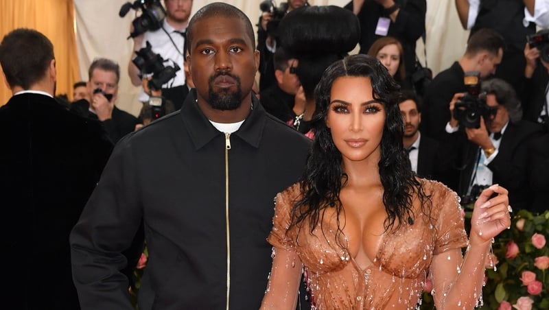 Kanye West and Kim Kardashian West