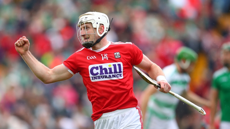 Patrick Horgan punches the air with delight for Cork