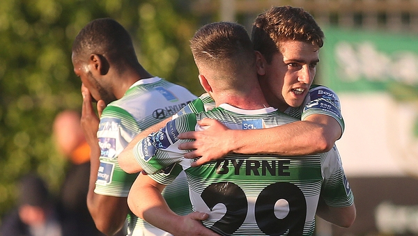Dylan Watts celebrates scoring a penalty