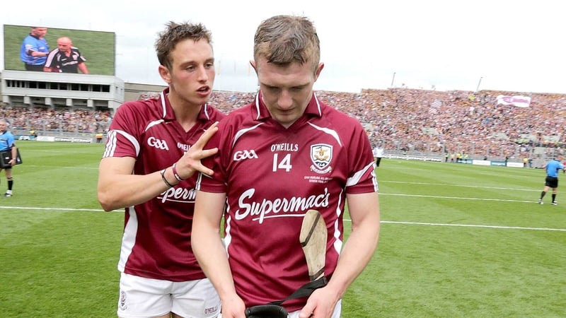 Niall Burke (L) with Joe Canning
