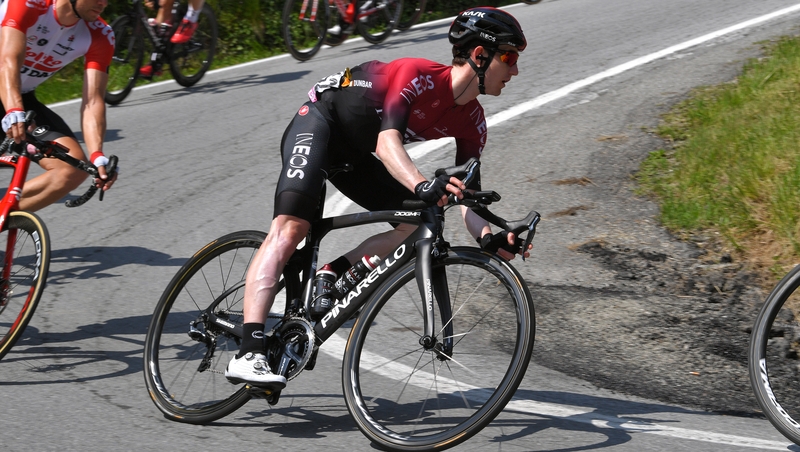 Eddie Dunbar finished third on stage 12