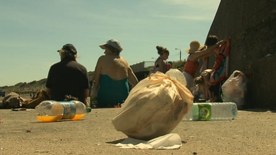 Rubbish at Portmarnock beach (2009)