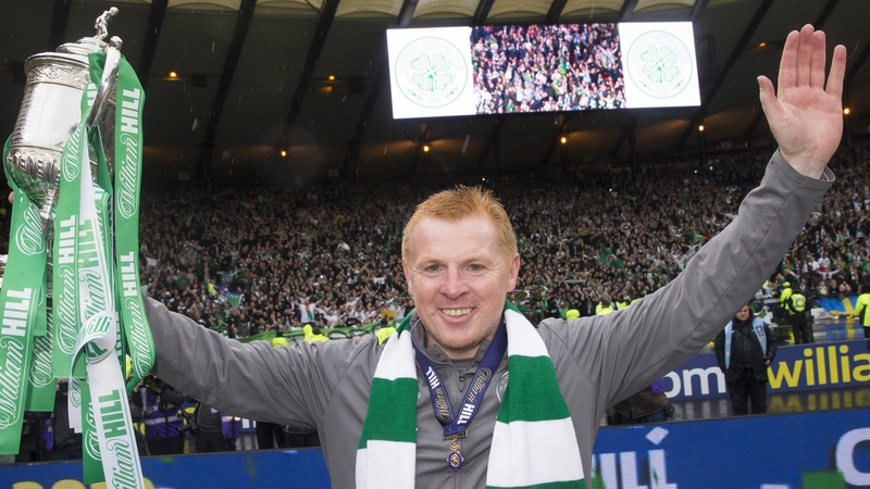 Neil Lennon celebrates Scottish FA Cup triumph