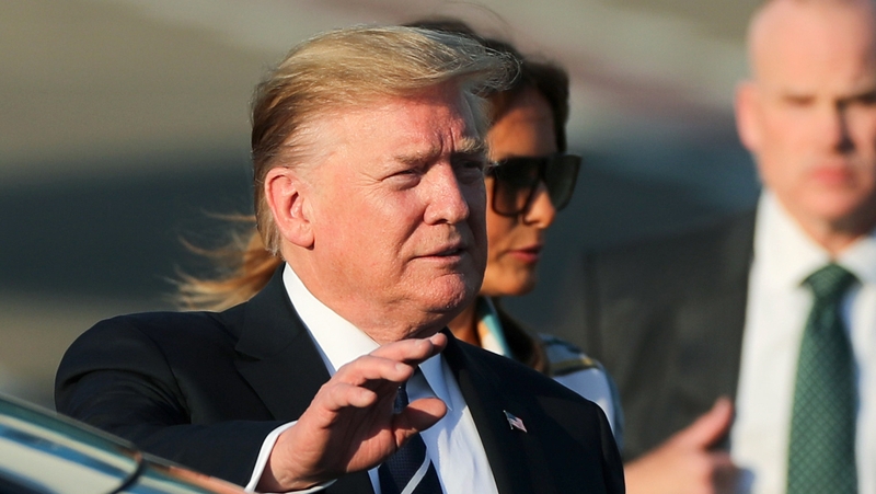 Donald Trump is on a visit to Japan