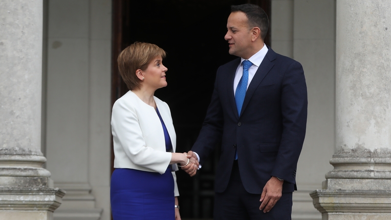 The Scottish First Minister said Scotland was "inspired" by the EU support for Ireland