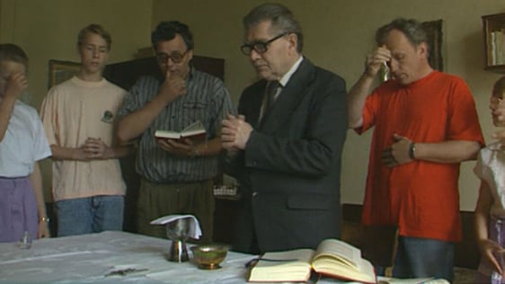 Members of the former underground Czechoslovakian Catholic Church at Mass (1994)