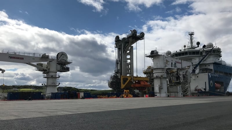 The North Sea Giant docked in Killybegs this morning for a crew change