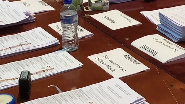 Counting got under way in the European Election on Sunday