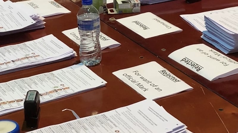 Counting got under way in the European Election on Sunday