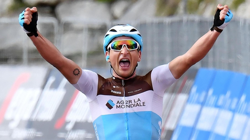 Nans Peters of Team AG2R La Mondiale celebrates winning the 17th stage