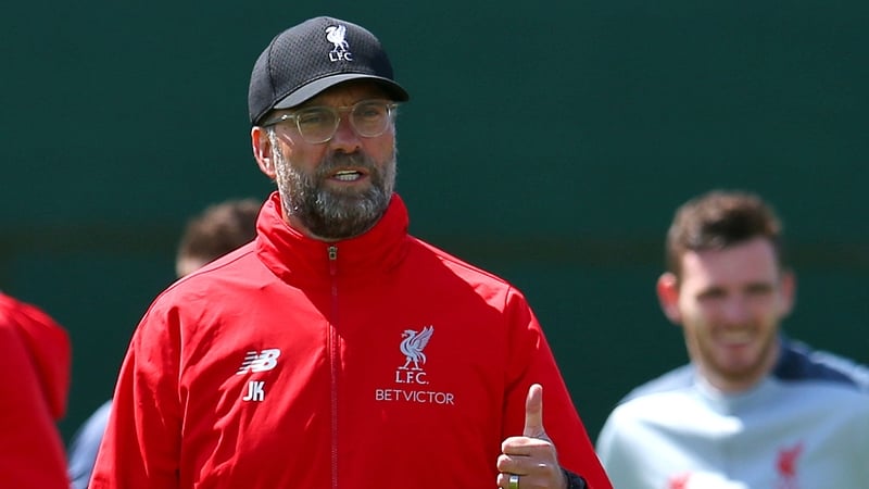 Jurgen Klopp takes a central role at Liverpool training