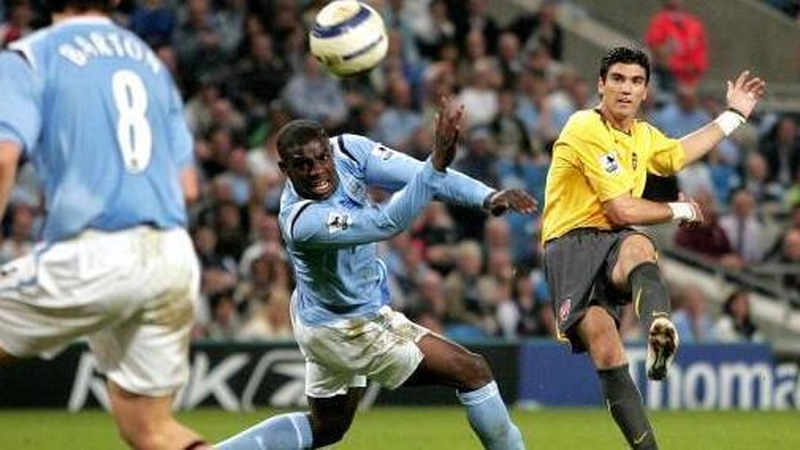 Jose Antonio Reyes in the colours of Arsenal