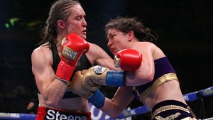 Katie Taylor in action against Delfine Persoon