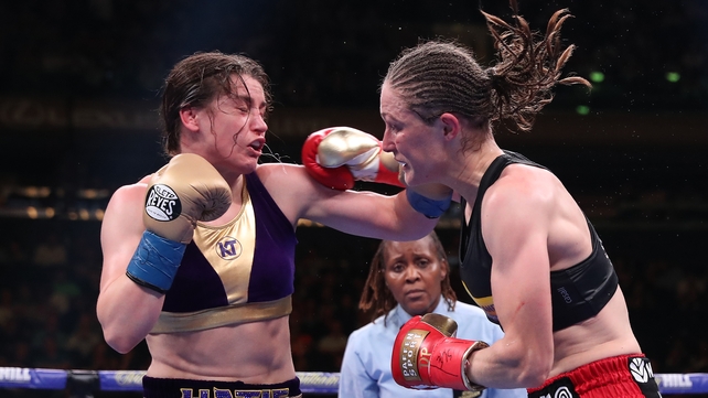 Katie Taylor in action against Delfine Persoon