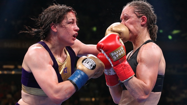 Katie Taylor in action against Delfine Persoon