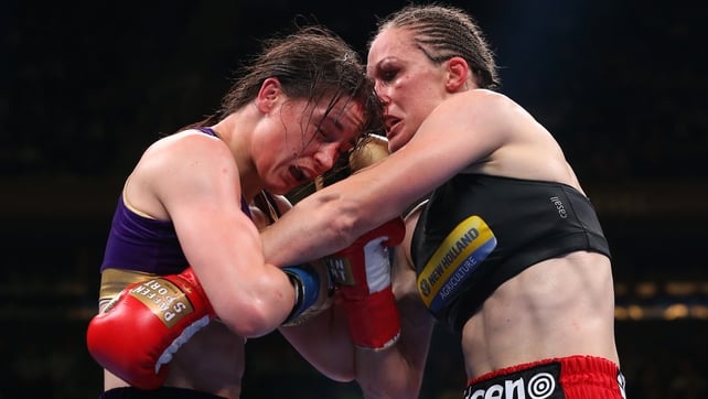 Katie Taylor in action against Delfine Persoon