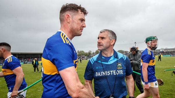 Liam Sheedy congratulates Seamus Callanan after the game