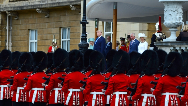 The US President was given a full royal welcome at Buckingham Palace