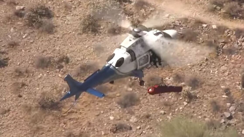 Footage captured by ABC in Arizona showed the basket spinning out of control