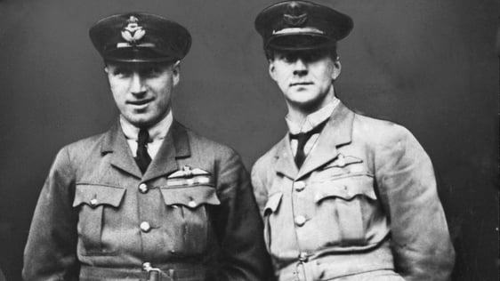 Captain John William Alcock (left) and Lieut Arthur Whitten-Brown (right). Picture taken circa 1st …