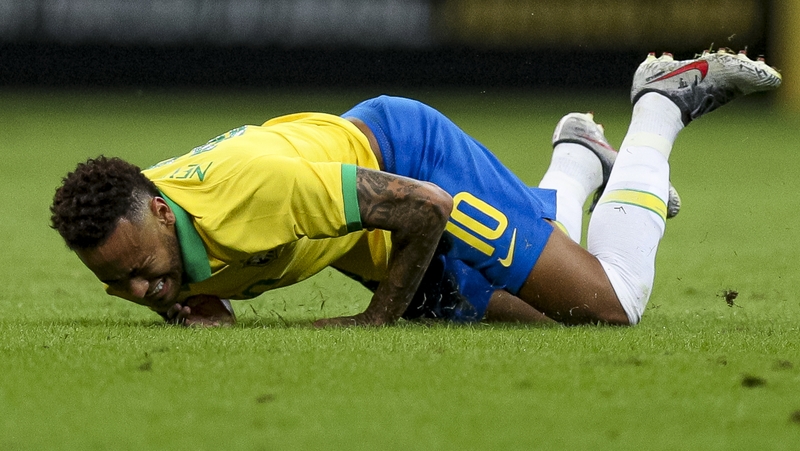 Neymar suffered the injury in a friendly against Qatar at Mane Garrincha Stadium