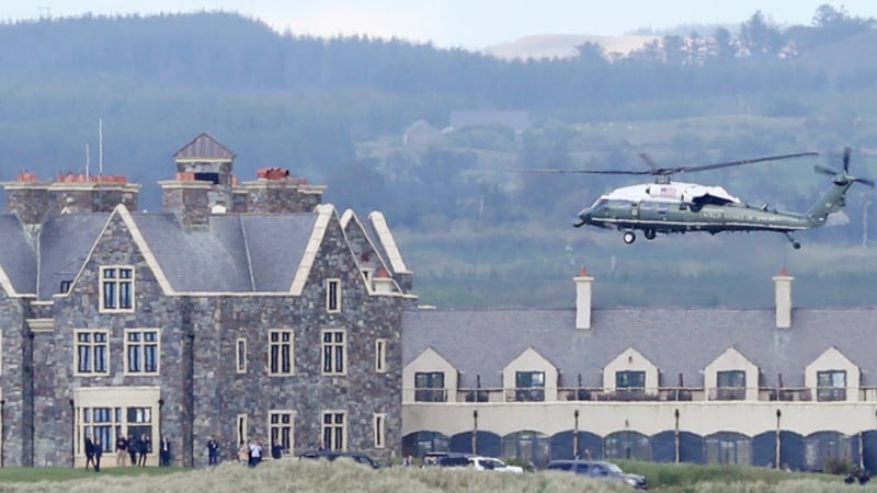 Marine One landing at Trump Doonbeg resort last year