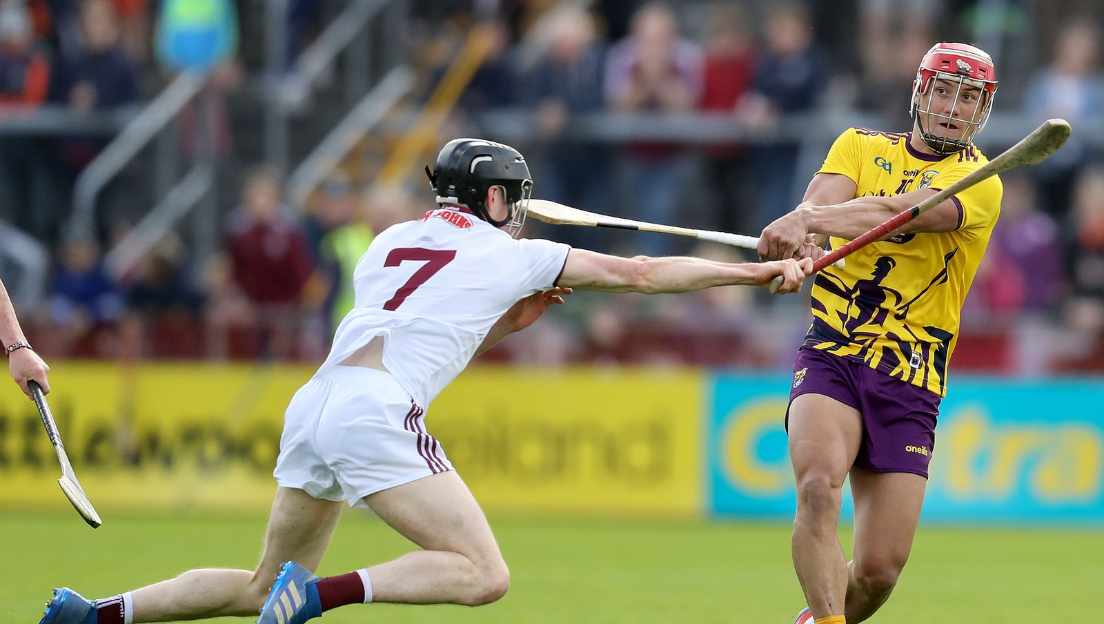 Lee Chin was one player to struggle in the Salthill wind
