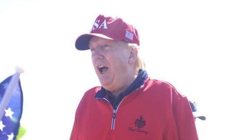 Donald Trump at Doonbeg golf course