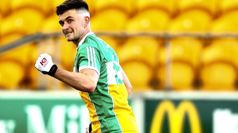 Rúairí McNamee celebrates his goal