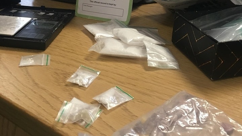 Police in Manchester say the suspected drug dealer left his full name and address in the bag which contained the narcotics. Pic: GMP Trafford North
